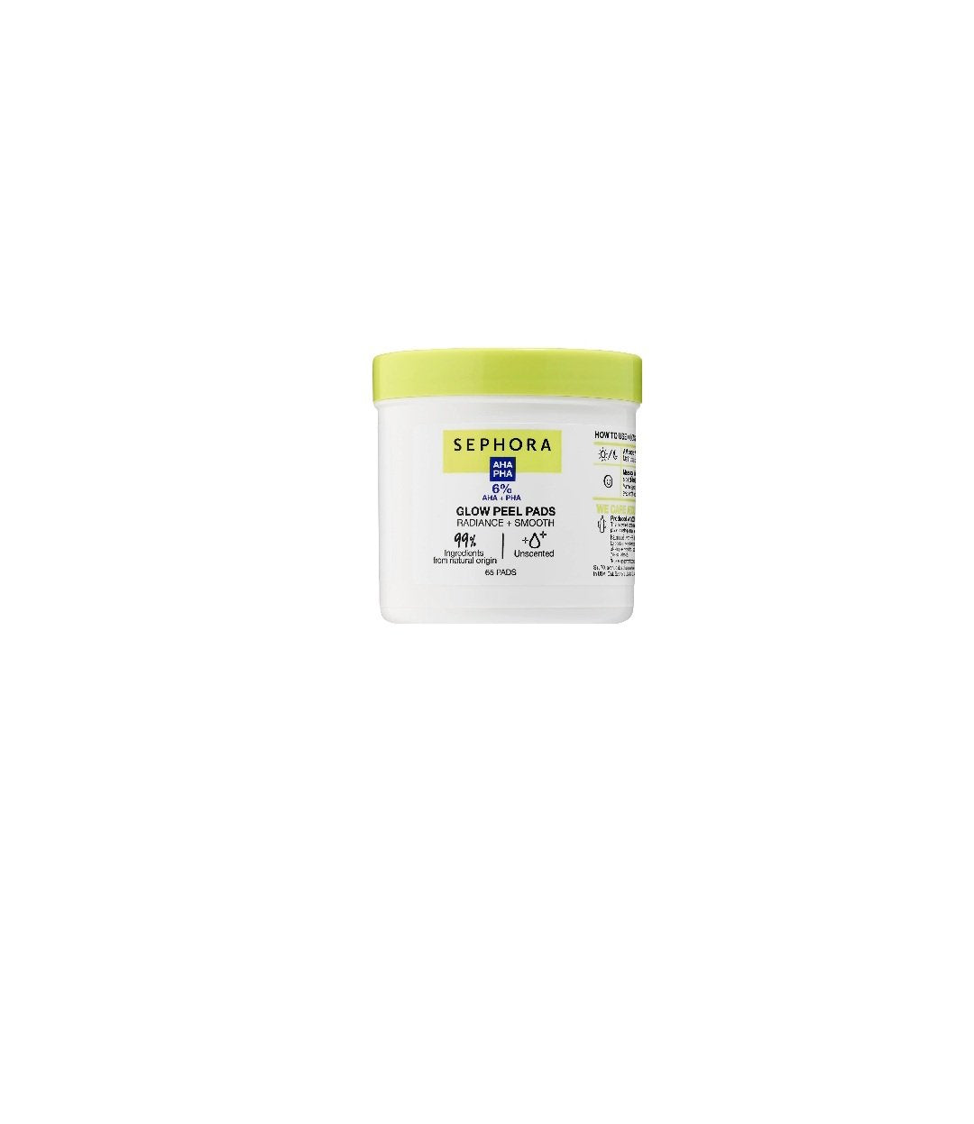 SEPHORA COLLECTION – Glow Peel Pads with AHA + PHA – Full Size (60 PADS)